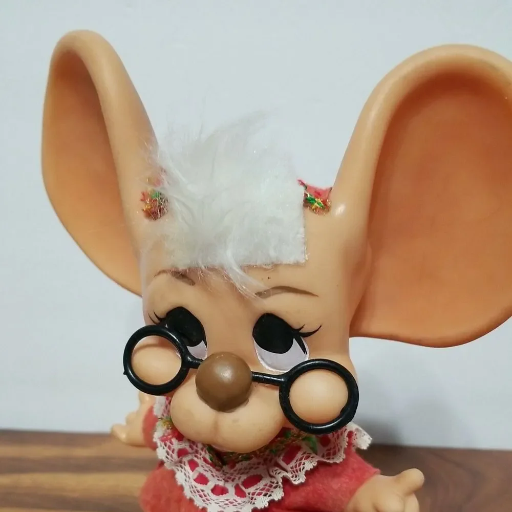 Vintage Roy Des of Fla 1970 Mrs.Claus Christmas Mouse Bank‎ Figure Toy